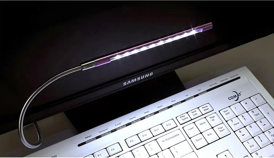 USB Reading Light - Flexible Mini Lamp for Books & Laptops