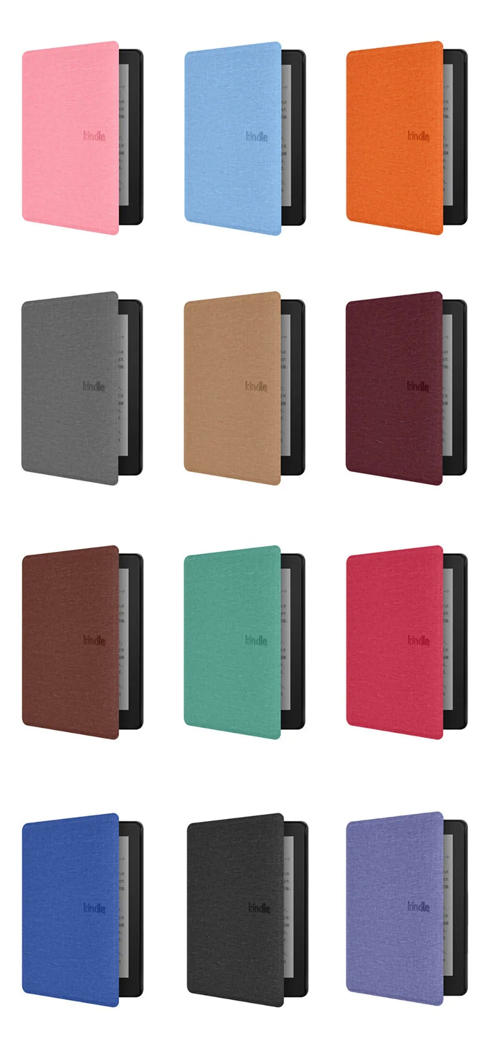 Slim Magnetic Kindle Case - Stylish Fabric Cover with Auto Sleep/Wake, Fits Paperwhite & Oasis (All Generations)