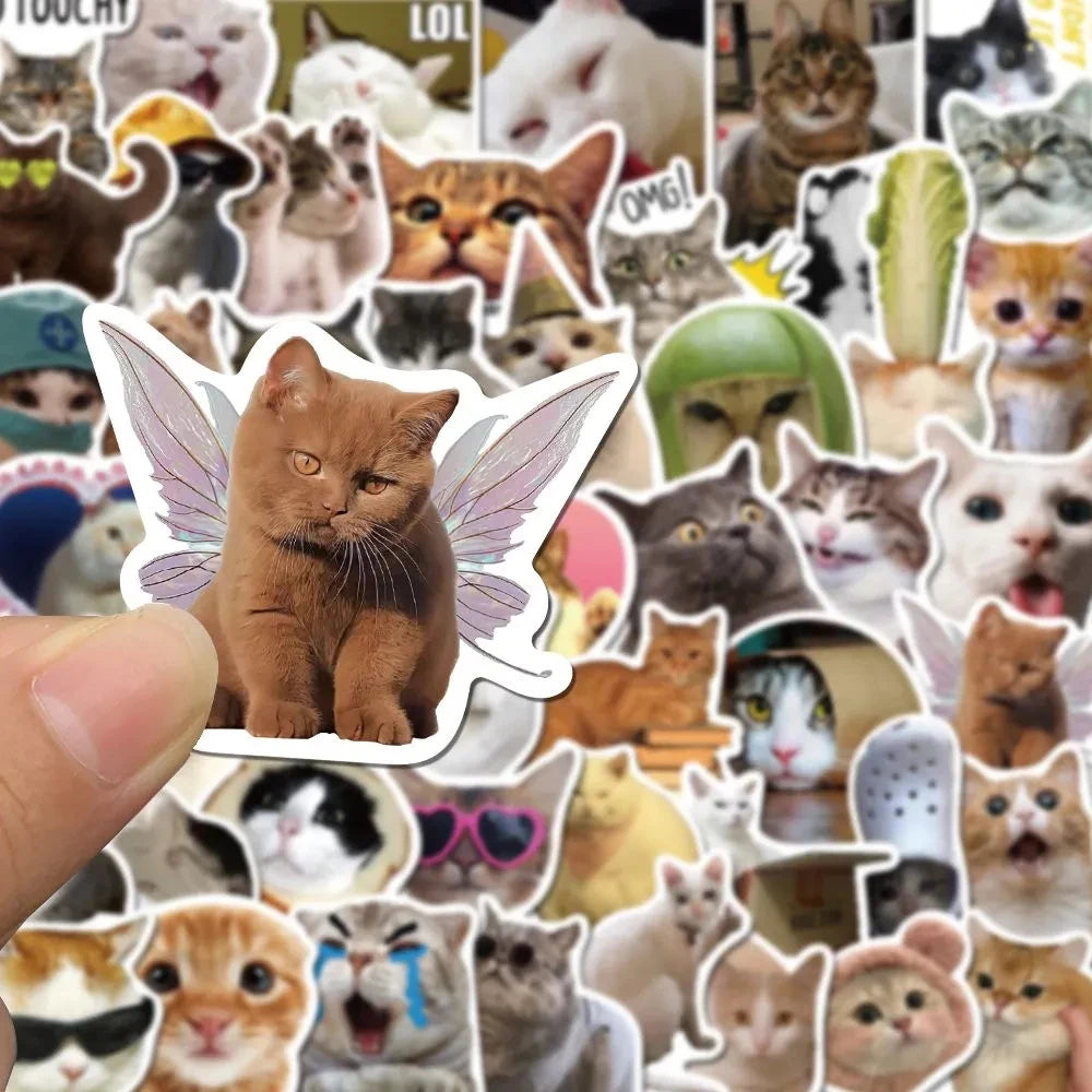 Korean Aesthetic Cat Stickers - Kawaii Stationery Set (10/30/50 PCS)