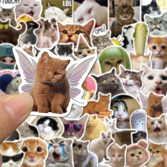 Korean Aesthetic Cat Stickers - Kawaii Stationery Set (10/30/50 PCS)