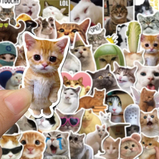 Korean Aesthetic Cat Stickers - Kawaii Stationery Set (10/30/50 PCS)